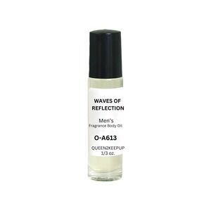 Waves of Reflection Men's Body Oil Elegant Woody and Floral Fragrance Roll-On